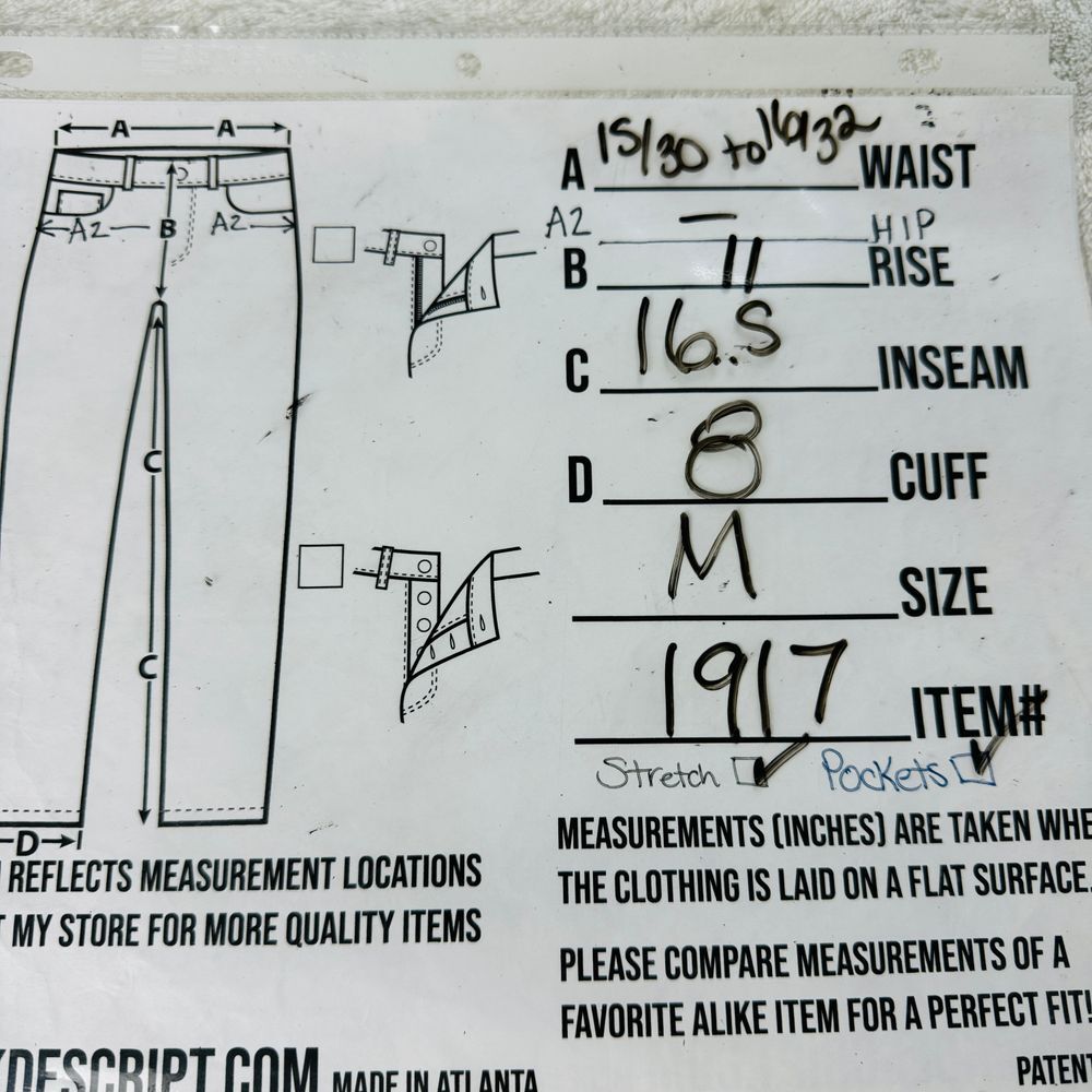 Fashion2Love Cargo Jeans Womens M Fits 10 12 Blue Denim Capri High Rise W30 L16 - Picture 3 of 15